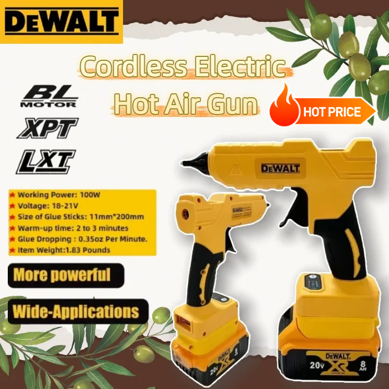 Hot Melt Glue Gun Cordless - Pistola de pegamento caliente inalámbrica Dewalt,