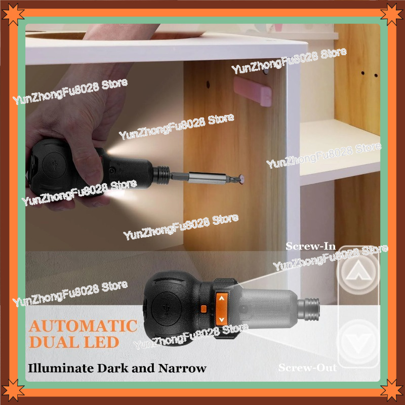 Electric Screwdriver Rechargeable Usb - Destornillador Eléctrico de 4V, 400 RPM,