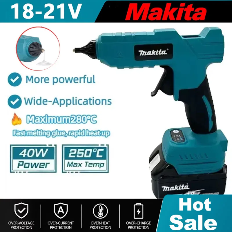 Hot Melt Glue Gun Cordless - Pistola de Pegamento Caliente Inalámbrica Makita,