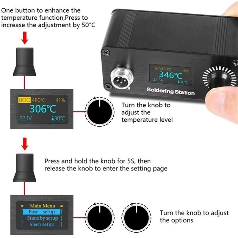 【A56X】Estación de soldadura di - Digital Soldering Station T12 reseña y precio