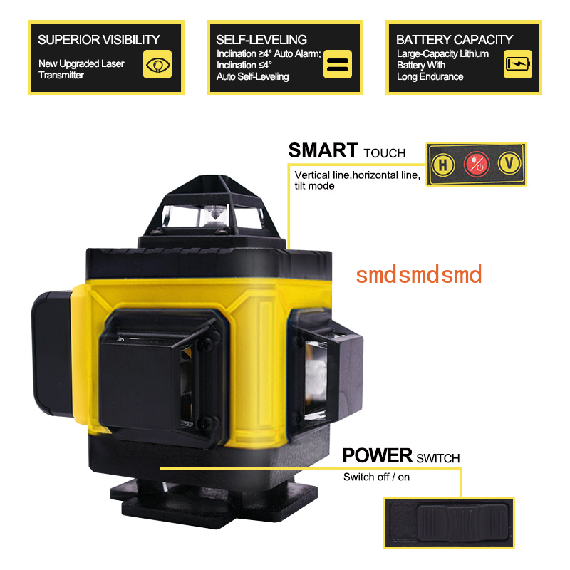 Nivel láser 4D de 16 líneas Lí - Laser Level 16 Lines 4D Green reseña y precio