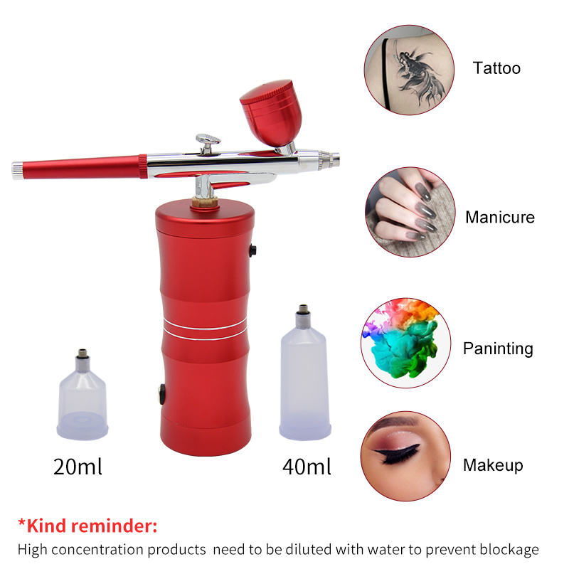Mini aerógrafo de presión de o - Airbrush Kit With Mini Compressor reseña y precio