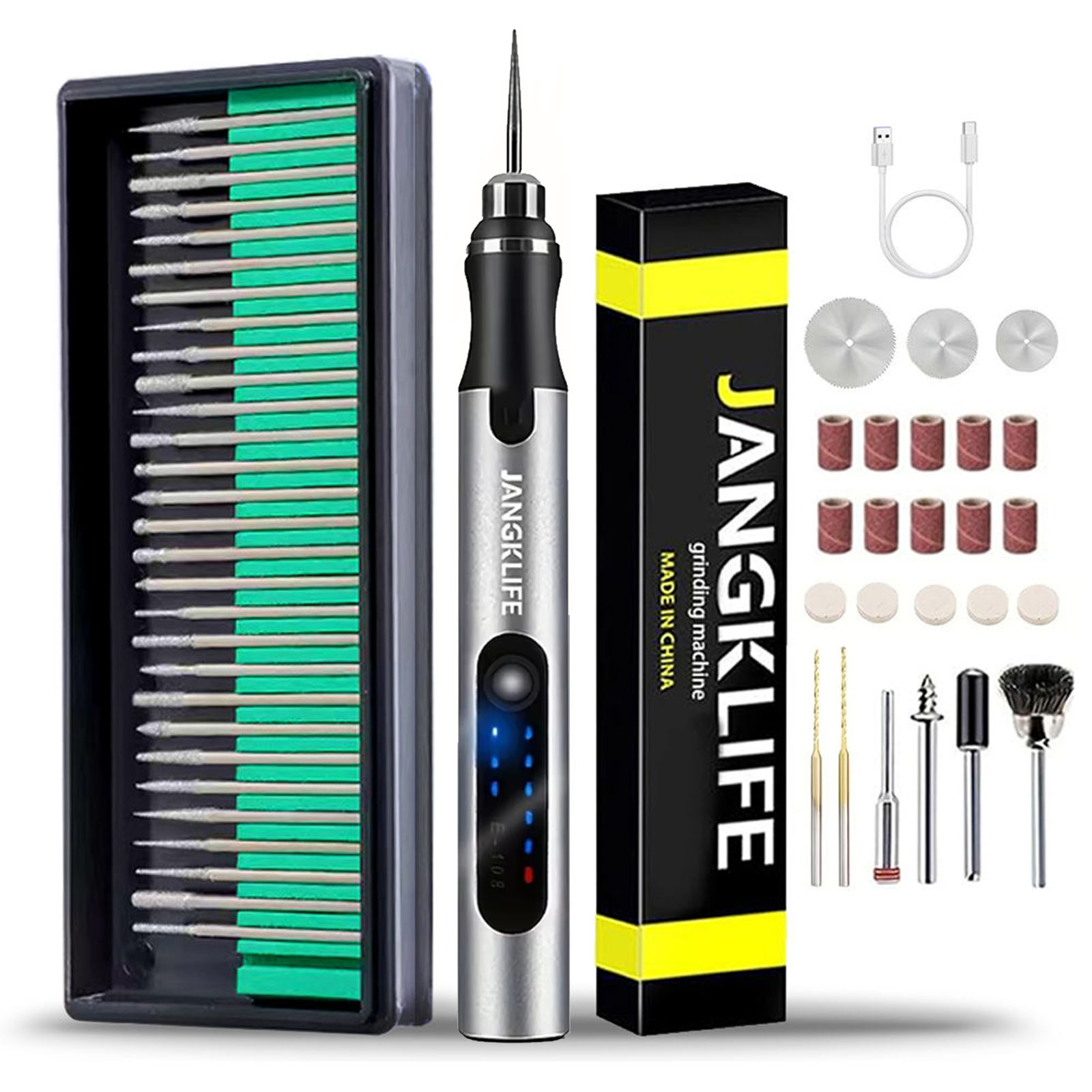 JANGKLIFE-Kit de herramientas  - Cordless Rotary Tool Kit Accessories reseña y precio