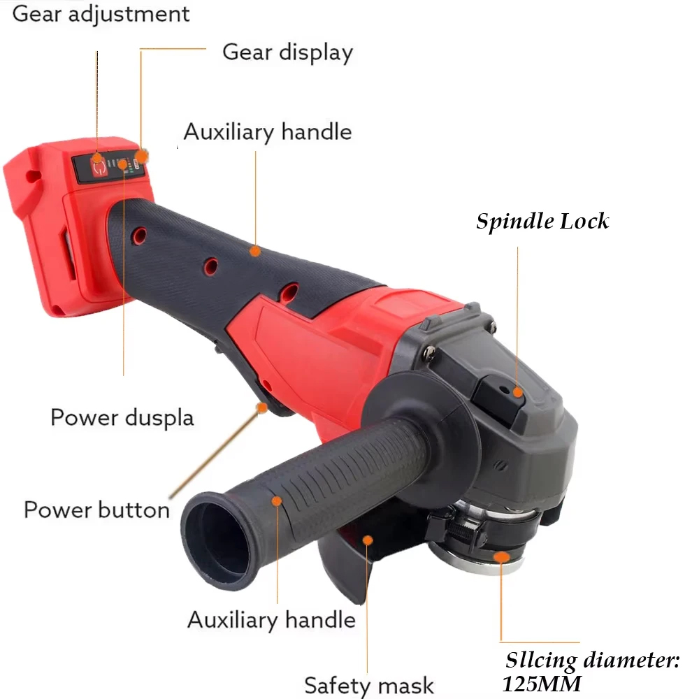 Amoladora angular eléctrica de - Brushless Angle Grinder Battery Powered reseña y precio