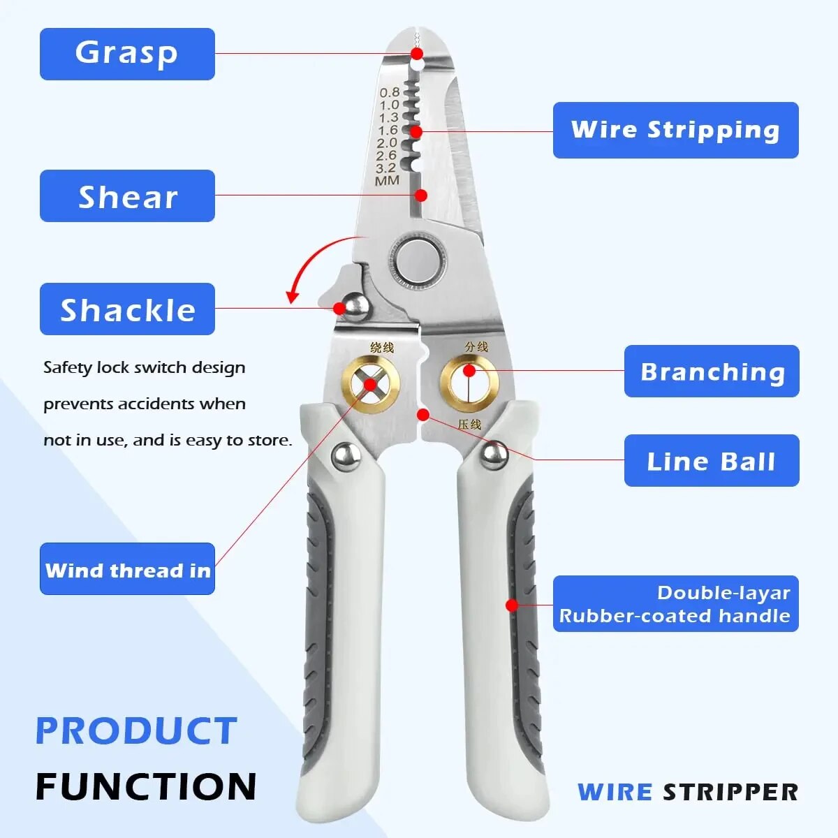 Pelacables 6 en 1, alicates es - Automatic Wire Stripper Cutter reseña y precio