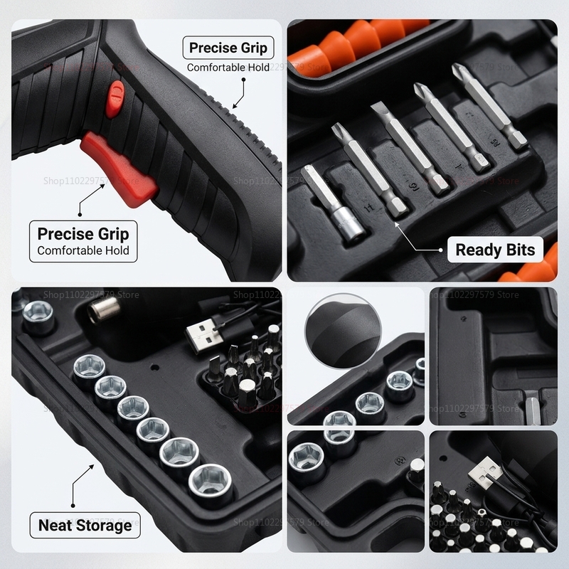 Juego de Destornilladores Eléc - Electric Screwdriver Rechargeable Usb reseña y precio