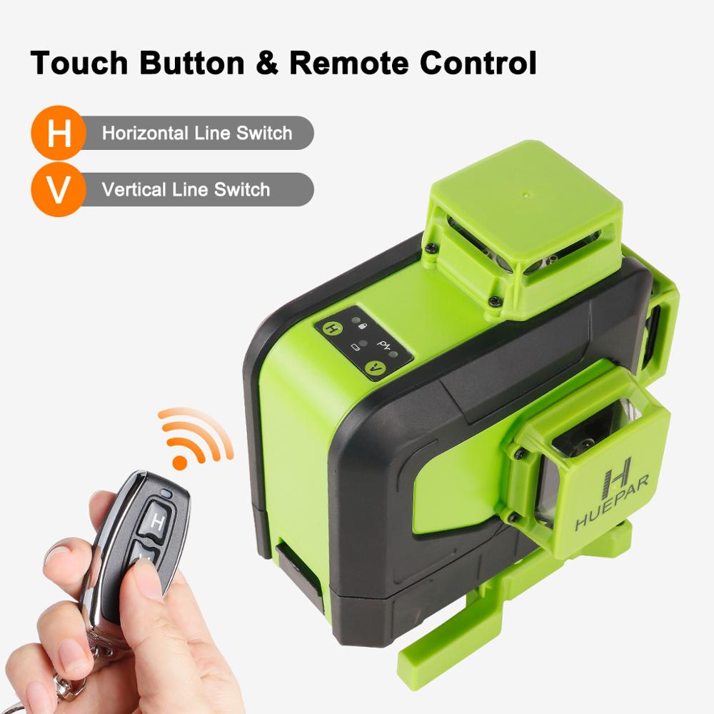 Huepar-Nivel láser 4D de 16 lí - Laser Level 16 Lines 4D Green reseña y precio