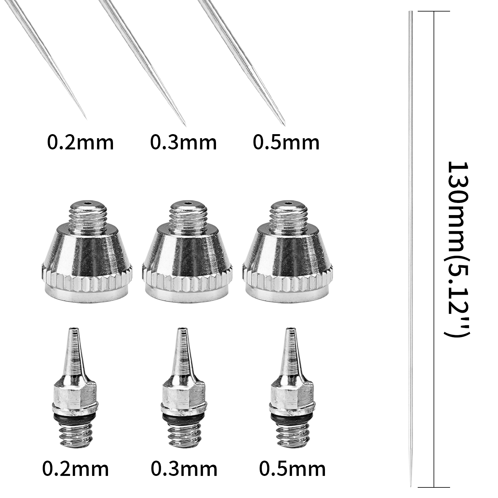Juego de 1/3 piezas de boquill - Airbrush Kit With Mini Compressor reseña y precio