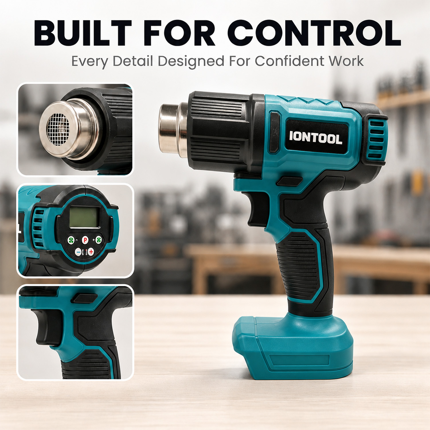 IONTOOL 250/500LPM 550 ℃   Pis - Cordless Heat Gun For Shrink Tubing reseña y precio