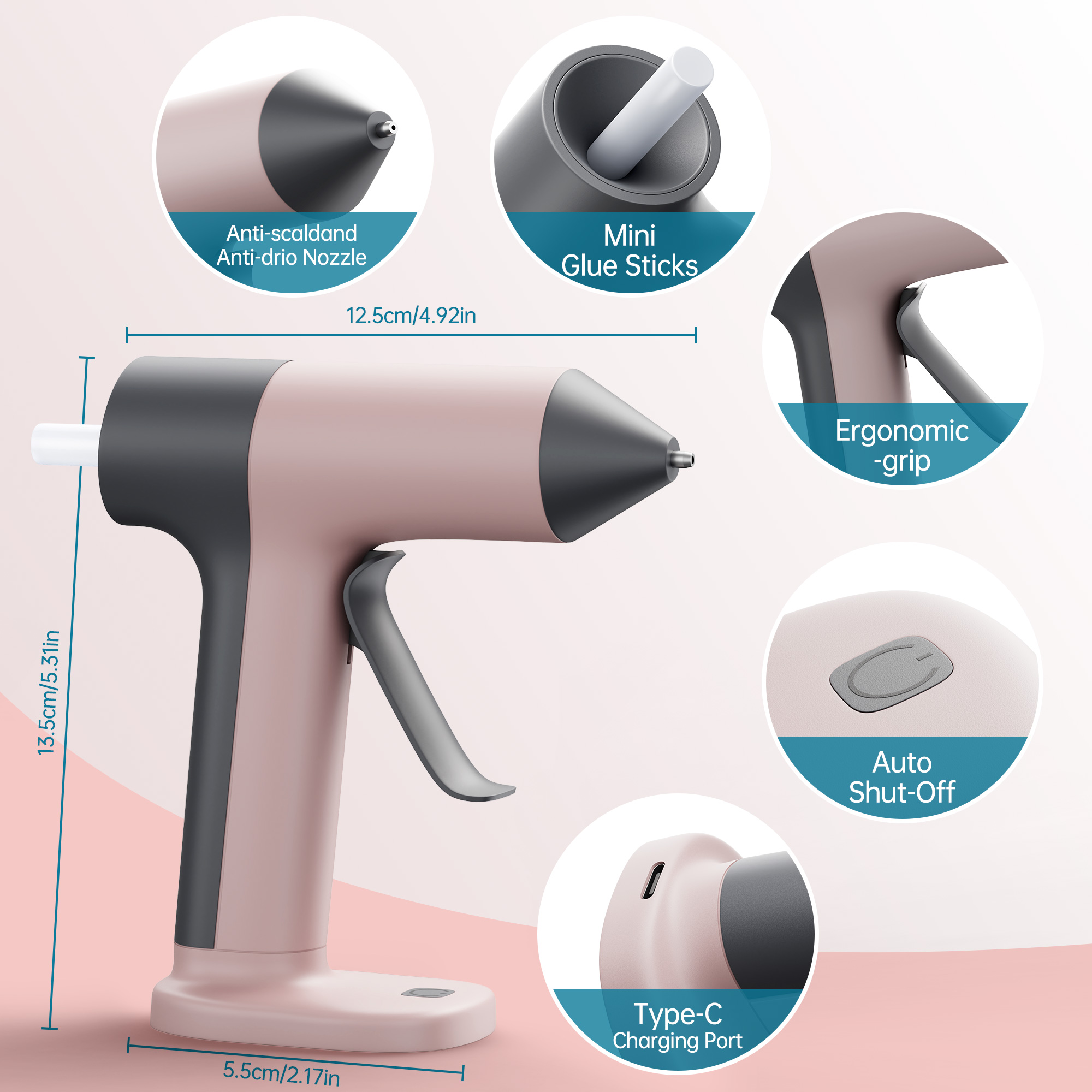 Pistola de pegamento caliente  - Hot Melt Glue Gun Cordless reseña y precio