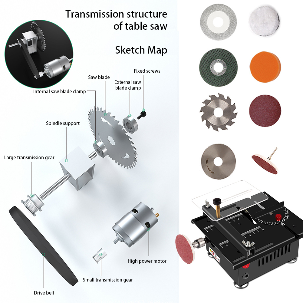 Guía de corte de Sierra de mes - Mini Table Saw For Woodworking reseña y precio