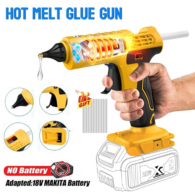 Pistola de pegamento caliente  - Hot Melt Glue Gun Cordless reseña y precio