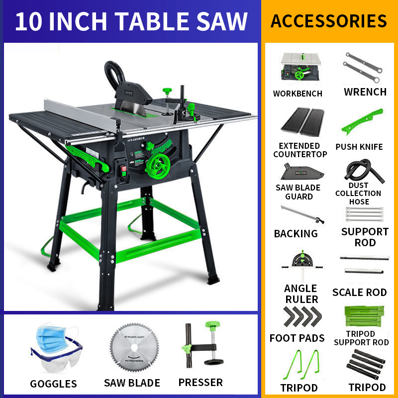 Sierra de mesa de 10 pulgadas  - Mini Table Saw For Woodworking reseña y precio