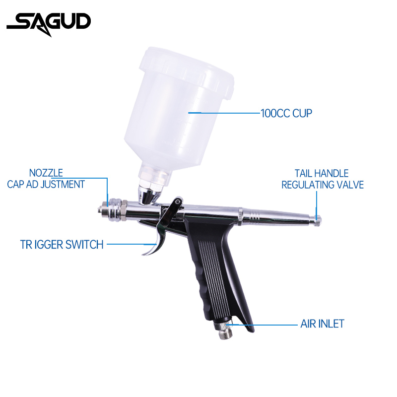 Aerógrafo de alimentación por  - Airbrush Kit With Mini Compressor reseña y precio